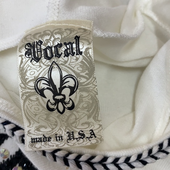 SzL Be Vocal Embellished Cross Hoodie Top  NWT - Picture 8 of 9